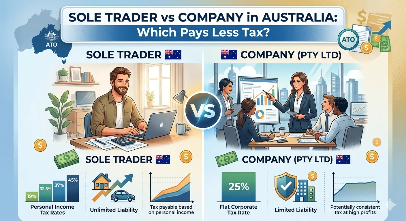 Sole Trader ou Company na Austrália: Qual Estrutura Escolher?